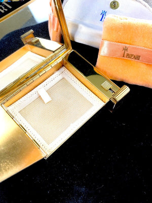 1949 Crown Trifari "Schéhérazade" Jeweled Powder & Lipstick Compact, Unused