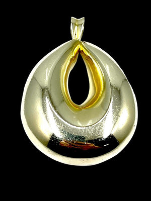 Patricia Von Musulin 925 Sterling Sculptural Teardrop Statement Pendant