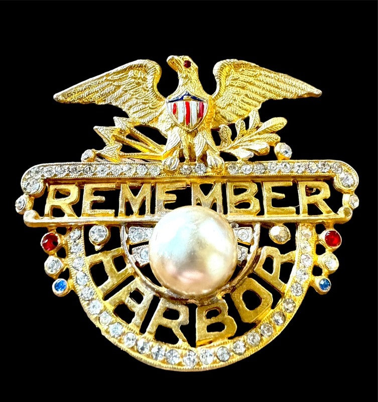 1942 Staret "Remember Pearl Harbor" Patriotic Brooch