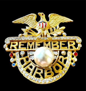 1942 Staret "Remember Pearl Harbor" Patriotic Brooch