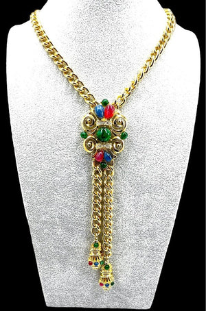 1960s Trifari "Jewels of India" Multicolor Cabochon Parure