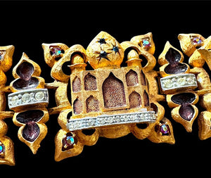 1950s HAR "Fantasy Series" Genie, Taj Mahal & Aladdin's Lamp Bracelet