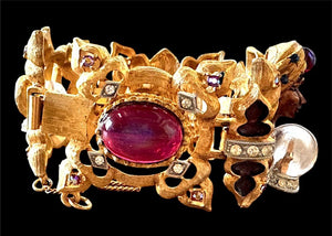 1950s HAR "Fantasy Series" Genie, Taj Mahal & Aladdin's Lamp Bracelet