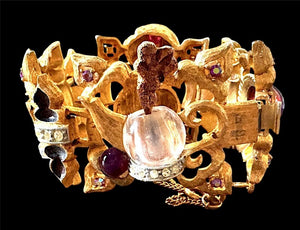 1950s HAR "Fantasy Series" Genie, Taj Mahal & Aladdin's Lamp Bracelet
