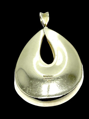 Patricia Von Musulin 925 Sterling Sculptural Teardrop Statement Pendant