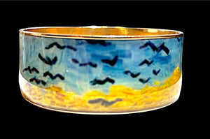 Erwin Pearl x Van Gogh Museum "Wheatfield with Crows" 22K Gold Plate Bangle
