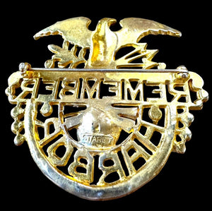 1942 Staret "Remember Pearl Harbor" Patriotic Brooch