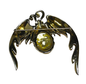 1942 Crown Trifari Alfred Philippe "Big Ming Bat" Enamel Brooch