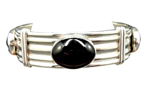 Reve by Don & Elizabeth Buck Sterling Silver & Onyx Cabochon Cuff