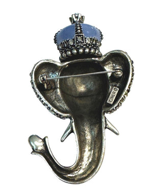 Ciner Moghul Elephant Brooch, Schlumberger Style