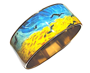 Erwin Pearl x Van Gogh Museum "Wheatfield with Crows" 22K Gold Plate Bangle