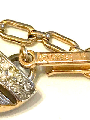 Crown Trifari Pavé Crystal Art Deco Collar Necklace & Bracelet Set