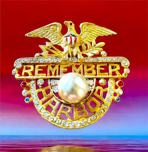 1942 Staret "Remember Pearl Harbor" Patriotic Brooch