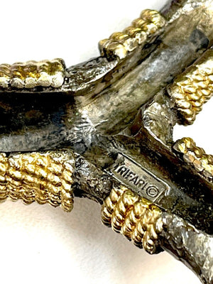 Diane Love for Crown Trifari Luristan Double-Headed Bird Brooch