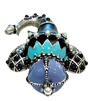 Ciner Moghul Elephant Brooch, Schlumberger Style
