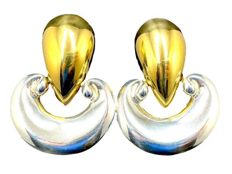 Hollow glossy vermeil sterling abstract forms