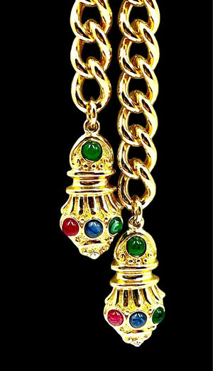 1960s Trifari "Jewels of India" Multicolor Cabochon Parure