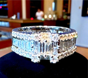 Le Vian 18K White Gold 50-Diamond Statement Ring
