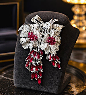 1930s KTF Trifari Floral Dress Clip