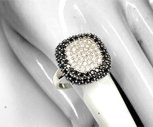 Effy Black & White Diamond Cocktail Ring