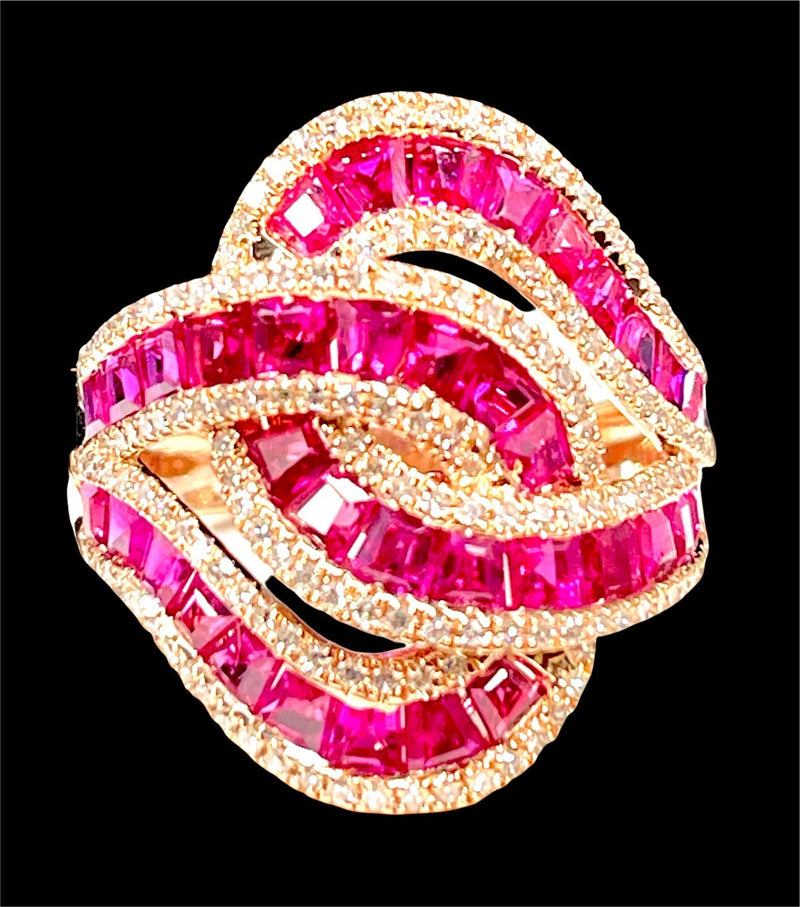 Effy “Ruby Royale” Rose Gold Cocktail Ring