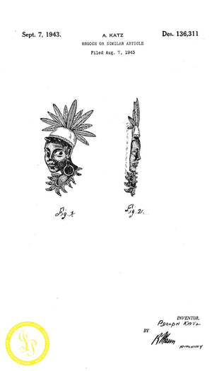 1943 Corocraft “Josephine Baker” Brooch