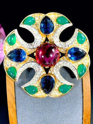 1960s Crown Trifari “Jewels of India” Maltese Cross