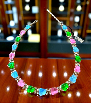 1960s Crown Trifari Pastel “Acorn” Necklace