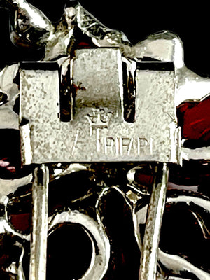 1930s Trifari Tricolor Fruit-Salad Dress Clip