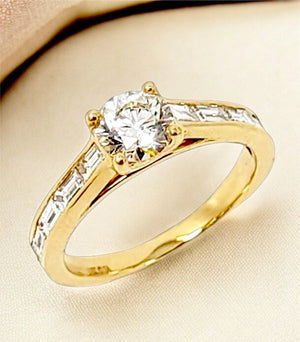 James Allen 18K Diamond Baguette Ring