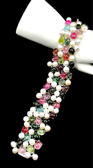 Utopia of Milan 18K Pearl & Tourmaline Bracelet