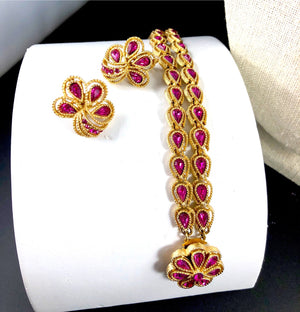 Crown Trifari “Royal India” Pink Parure