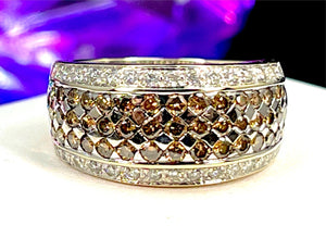 Le Vian 14K Chocolate & White Diamond Band