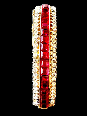 1950s Crown Trifari Invisibly-Set Ruby Cuff
