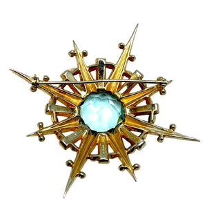 1944 Crown Trifari Vermeil Starburst Brooch