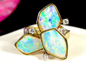 Ronay 14K Gold Crystal-Opal & Diamond Ring