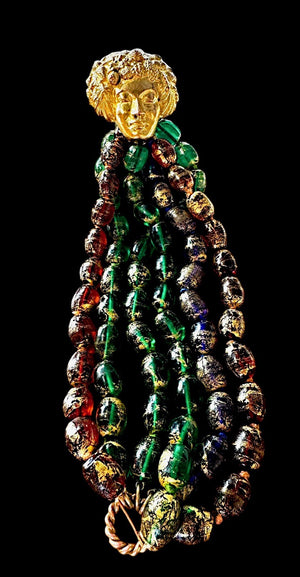 Isabel Canovas Maison Gripoix “Lady Face” Bracelet