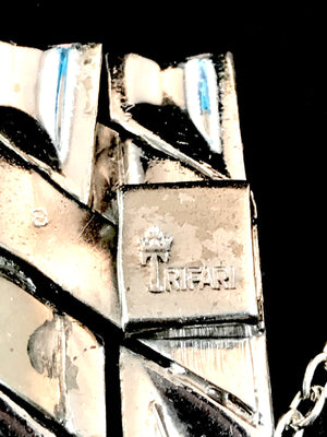 Crown Trifari Invisibly-Set Sapphire Deco Bracelet