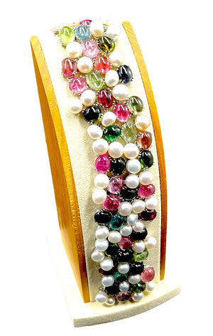 Utopia of Milan 18K Pearl & Tourmaline Bracelet