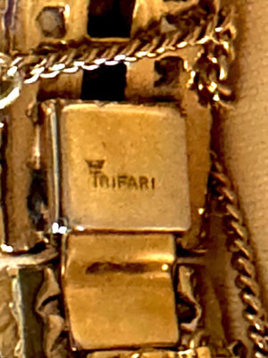 1950s Crown Trifari Invisibly-Set Ruby Cuff