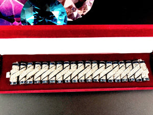 Crown Trifari Invisibly-Set Sapphire Deco Bracelet