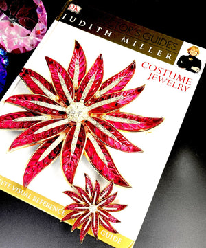 Crown Trifari Invisibly-Set Poinsettia Brooch