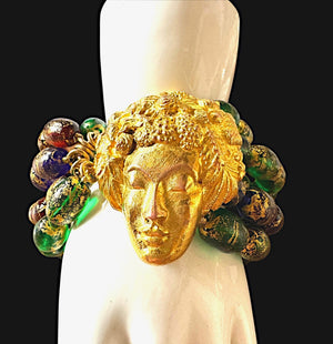 Isabel Canovas Maison Gripoix “Lady Face” Bracelet