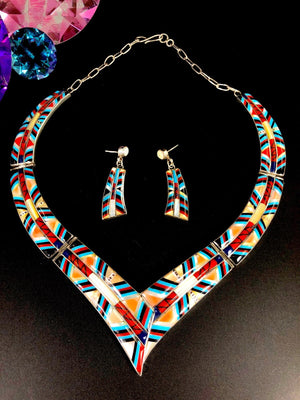 Navajo “Kaleidoscope” Inlay Set