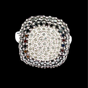 Effy Black & White Diamond Cocktail Ring