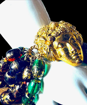 Isabel Canovas Maison Gripoix “Lady Face” Bracelet