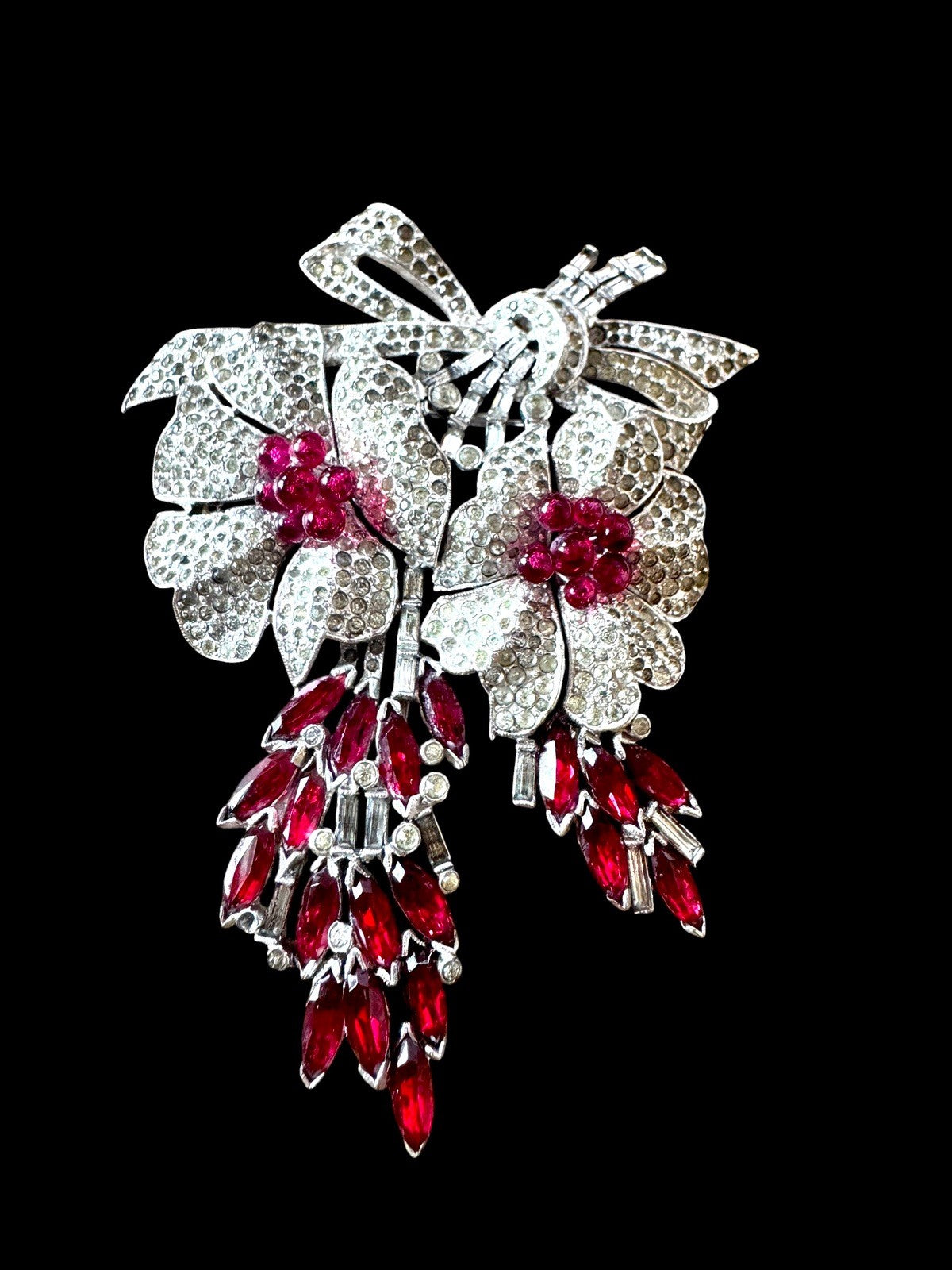 1930s KTF Trifari Floral Dress Clip