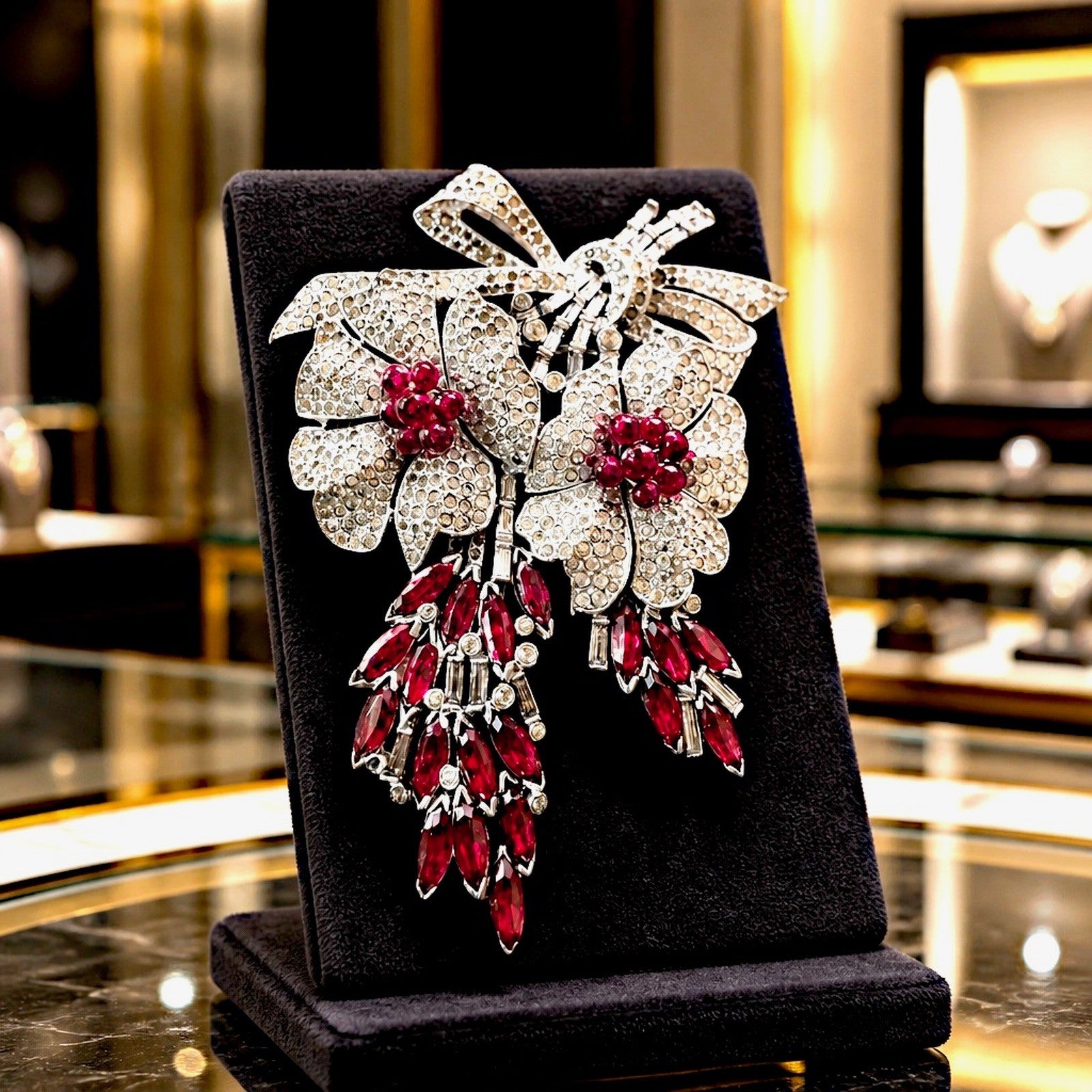 1930s KTF Trifari Floral Dress Clip