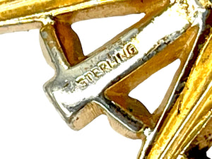 1944 Crown Trifari Vermeil Starburst Brooch