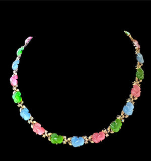 1960s Crown Trifari Pastel “Acorn” Necklace
